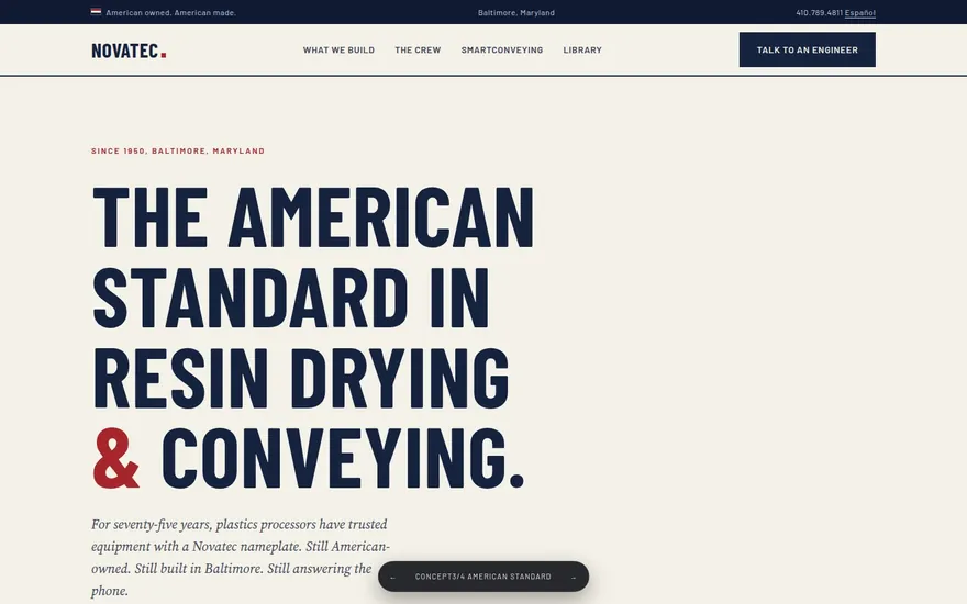 Concept 3 preview: heritage editorial homepage with condensed headlines